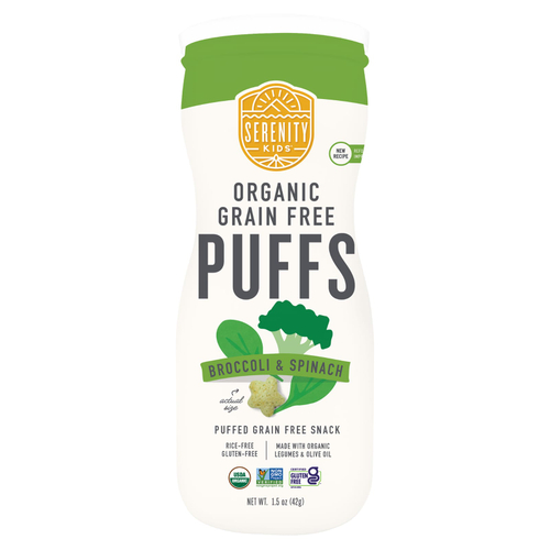 Serenity Kids, органические колечки без злаков, брокколи и шпинат, 42 г (1,5 унции)
