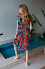 Яркая туника для пляжа Barbara (Размер: L) (Цвет: разноцветный)