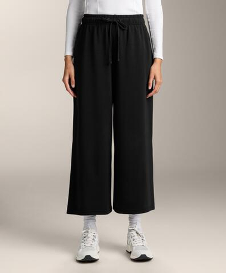 OYSHO Укороченные брюки с широкими штанинами с модалом, черный