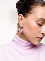 Серьги "Berry" розовый кварц Silver