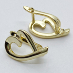 Ювелирные швензы с позолотой, размер 20*13 мм, цена за пару