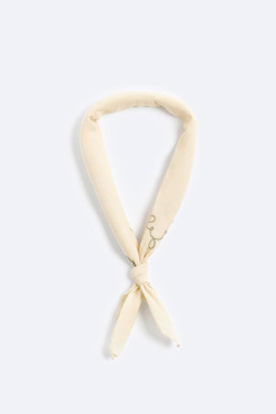 ZARA БАНДАНА С ВЫШИВКОЙ, ЭКРЮ