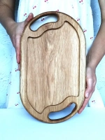 Поднос деревянный из массива дуба