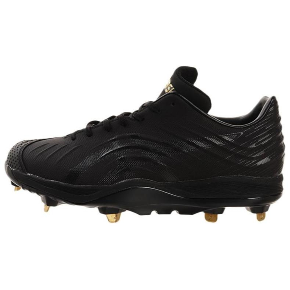 Asics Goldstage Low Top Upper Height Baseball Shoes Men"s Black