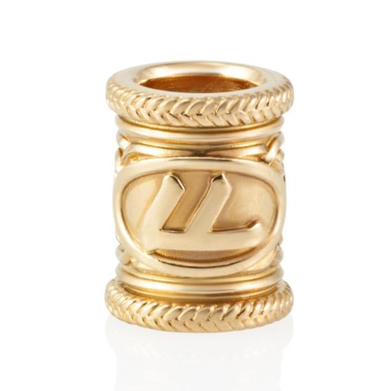 Шарм «Руна Ансуз» из серебра с позолотой, вид спереди