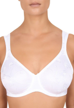 Бюстгальтер с красивой вышивкой в виде листьев (Размер: 75C) (Цвет: молочный)