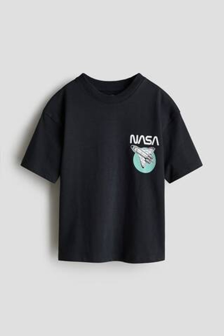 H&M Футболка с принтом, черный