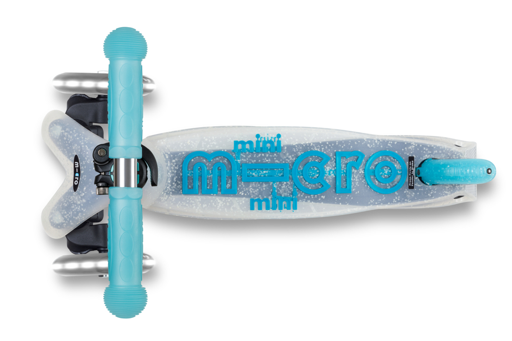 Самокат Mini Micro Deluxe Orion LED складной, голубой