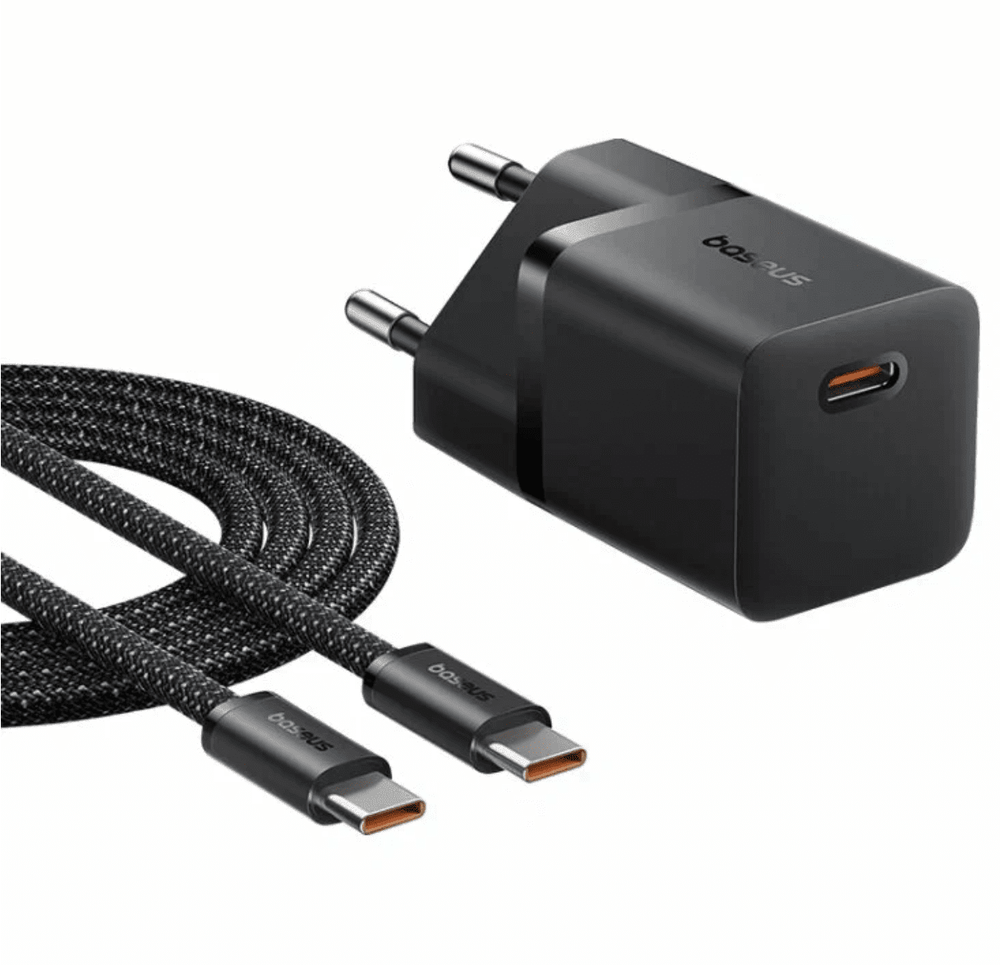 Baseus GaN5 Fast Charger (mini) 1C 25W-Чёрный