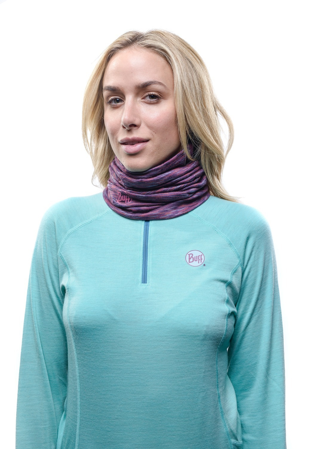 Бандана Buff LIGHTWEIGHT MERINO WOOL SOLID PURPLE RASPBERRY