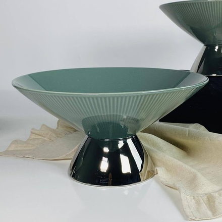 Lenardi 163-017 Фруктовница 27х14см на ножке MULTICOLOR в под.уп.(х8)Фарфор