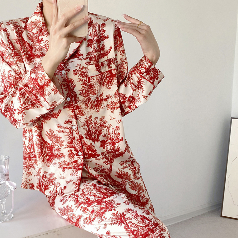 Пижама ш/в штаны+рубашка дл/р 8230