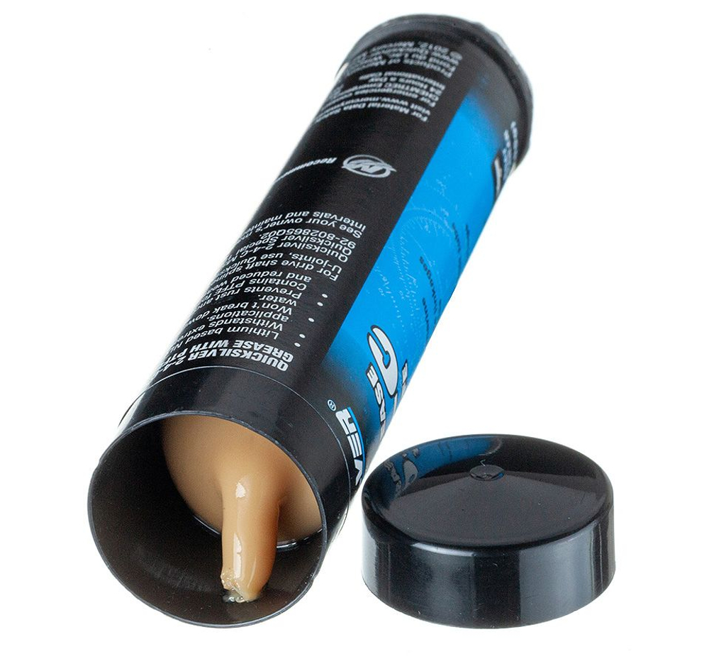 Пластичная смазка QUICKSILVER 2-4-С с тефлоном, 3 картриджа для мал. пистолета по 85 гр. (10267310)