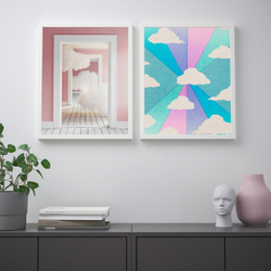 IKEA BILD  (ИКЕА БИЛД)  -  Плакат, белые облака, 40x50 см