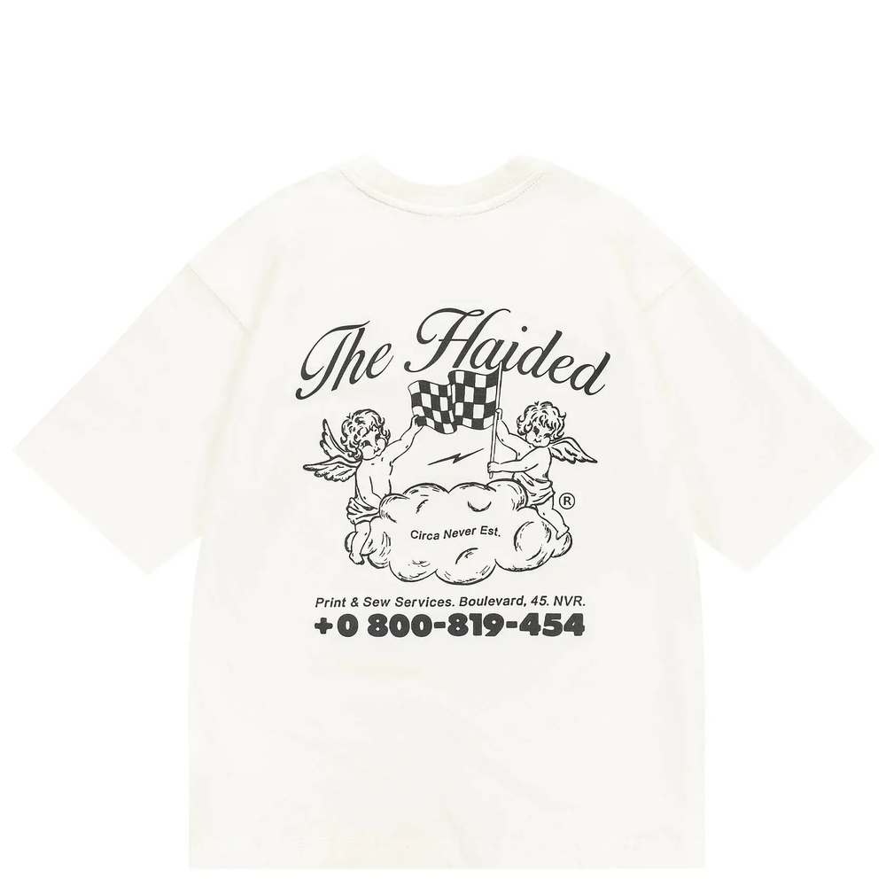 Футболка Haided Checkered Flag RLXD HW, Молочный