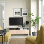 Тумба под ТВ с ящиками - IKEA BESTÅ/BESTA/БЕСТО ИКЕА, 42х48х120 см, белый/бежевый