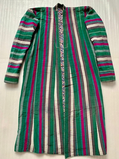 Узбекский халат в полоску р.40+