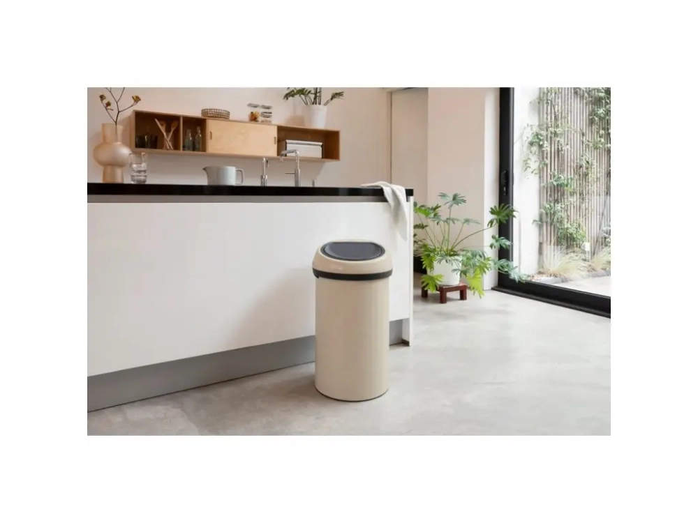 Brabantia Корзина для мусора Touch 40 л бежевая