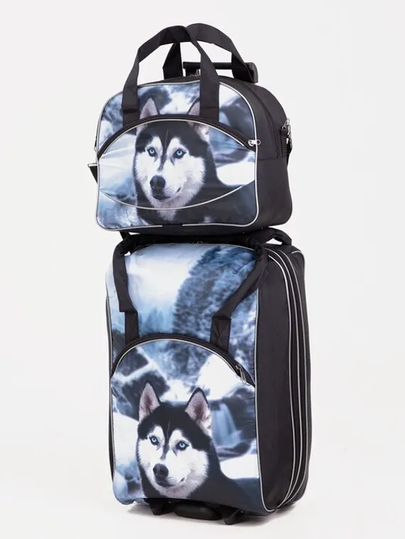 Чемодан на молнии 19&quot;, дорожная сумка, цвет чёрный