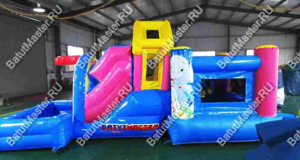 Детский надувной батут "Цирковой слоник"