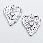 Подвеска Сердце, сталь, размер 24*21 мм, цена за 1 шт