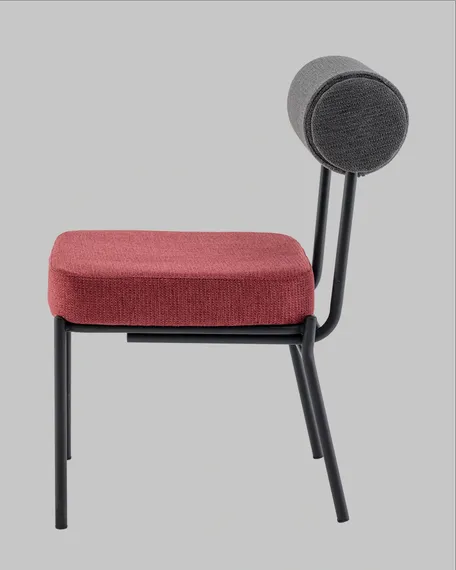 Стул обеденный Roller, тёмно-серый, бордо