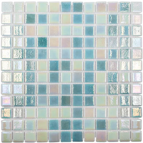 Стеклянная мозаика Shell Mix Green 553/554 (на сетке)