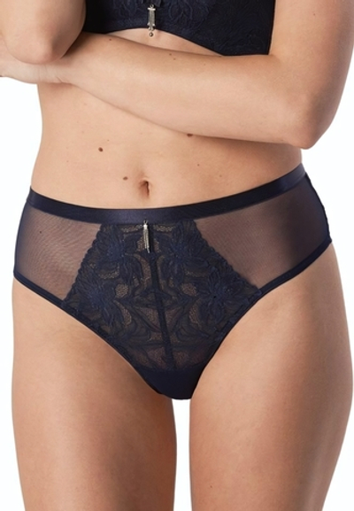 Трусики-бразилиана Simone со средней линией талии (Размер: L) (Цвет: темно-синий)