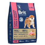 Корм для собак сухой BRIT PREMIUM с курицей для щенков "Dog Puppy and Junior Large and Giant", 3кг