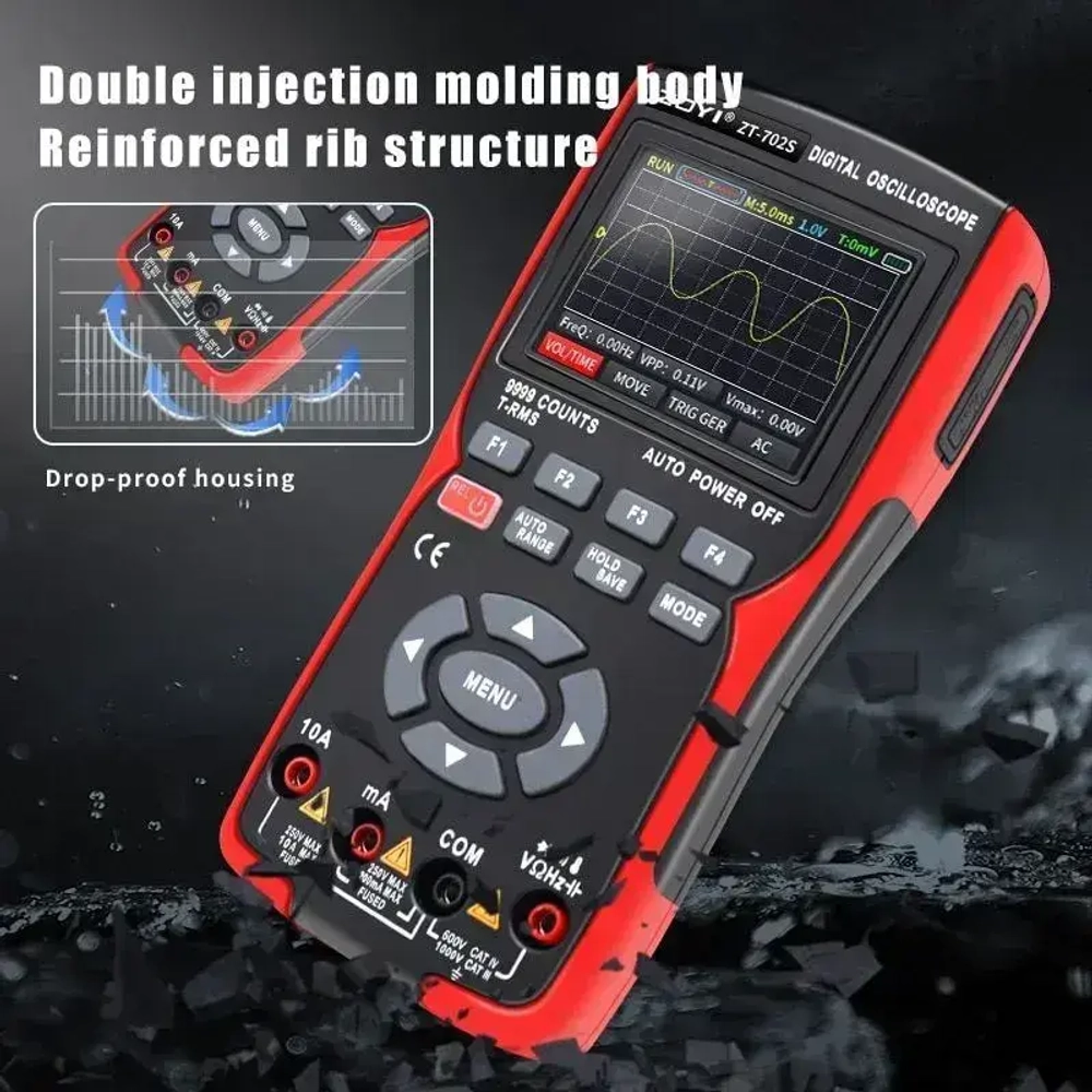 Мультиметр ZT-702S ZOYI осциллограф 10МГц портативный многофункциональный