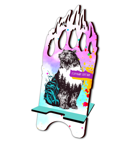 Эко подставка под телефон "Лапа медведя"