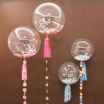 Шар (36''/91 см) Deco Bubble (синяя упаковка), Прозрачный, Кристалл, 1 шт.