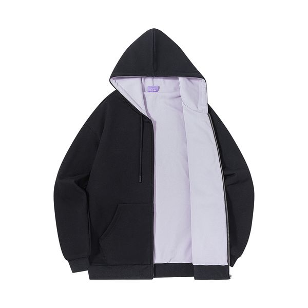 Худи Zip HTF черный/пыльно-фиолетовый - фото 2