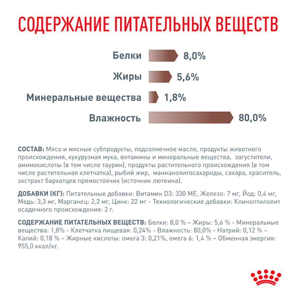 Мелкие кусочки в соусе, 85г Gastrointestinal Moderate Calorie при нарушениях пищеварения Royal Canin