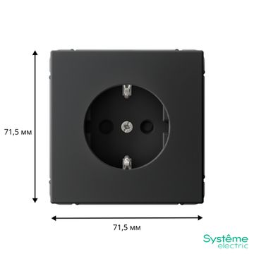 Розетка ArtGallery 16А с заземл. со шторками быстрозажим. клем. механизм карбон SE GAL001045S