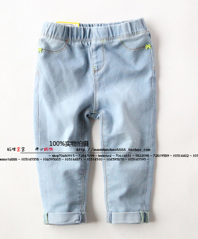 Джинсы детские разнообразных расцветок на резинке