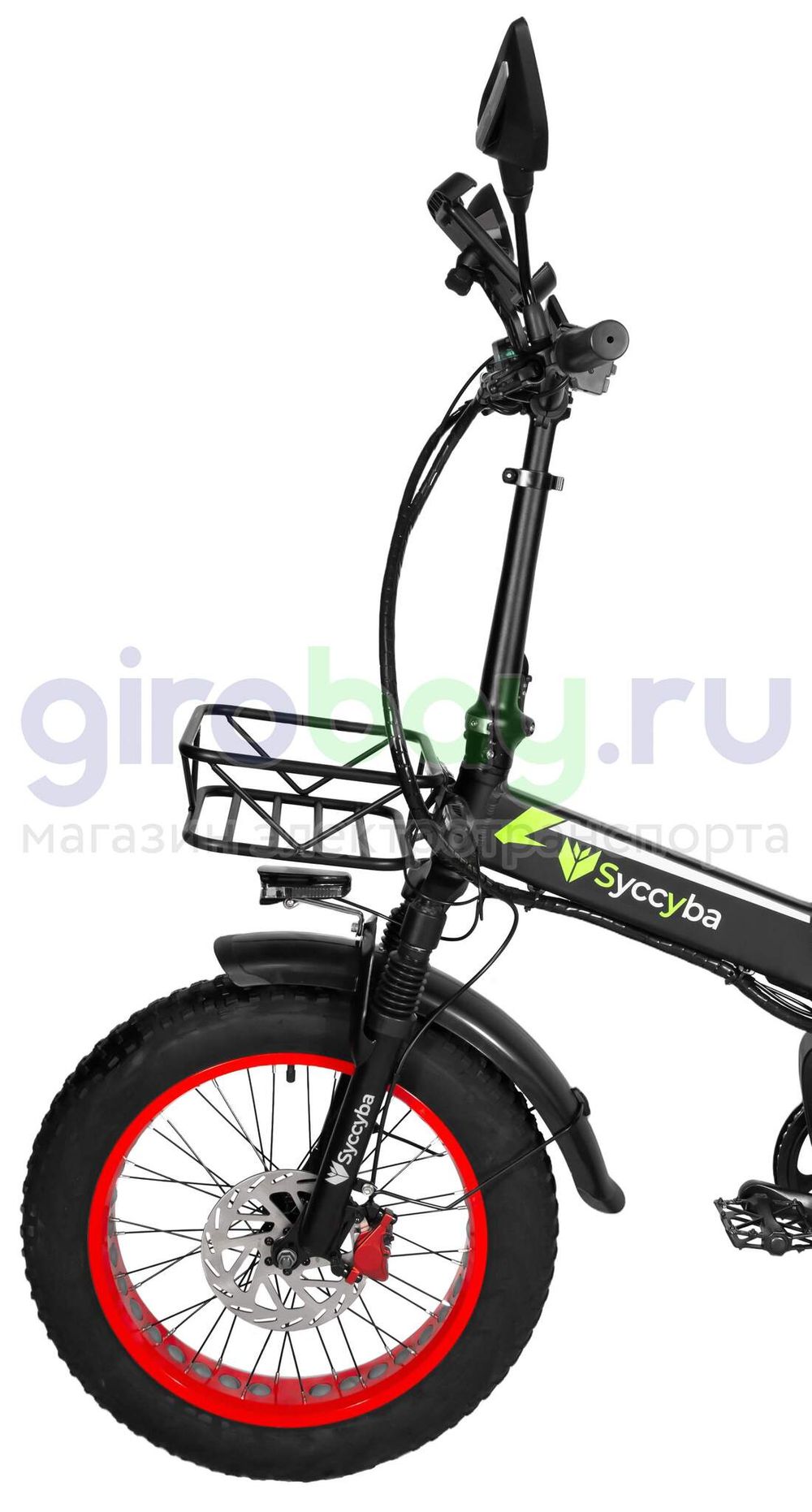 Электровелосипед Syccyba F10 Pro 2025 года (48V/15Ah) - Красный обод фото №5