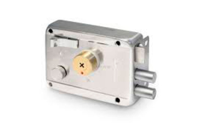 Замок накладной ЗН 9219 (хром, 2риг., крест\кл), CP