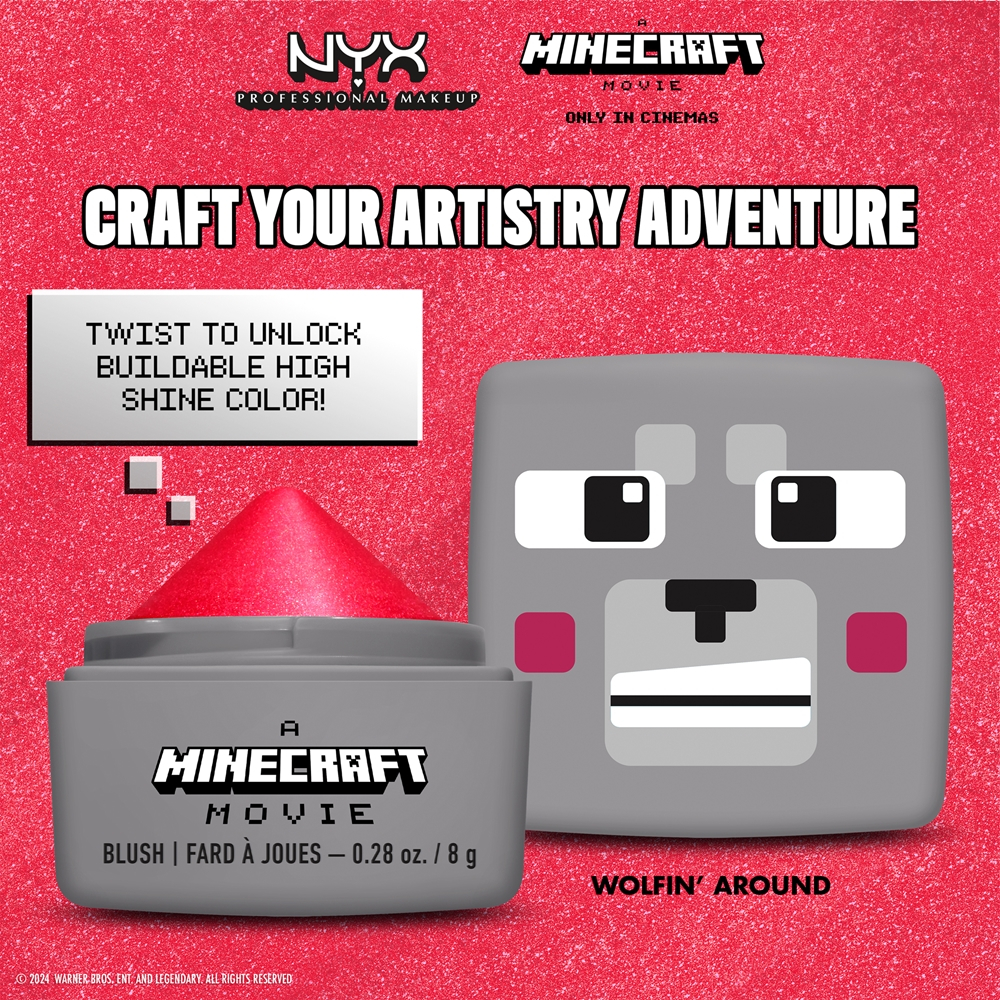 NYX Professional Makeup A Minecraft Movie - Румяна для щек оттенок Wolfin' Around, 8 g