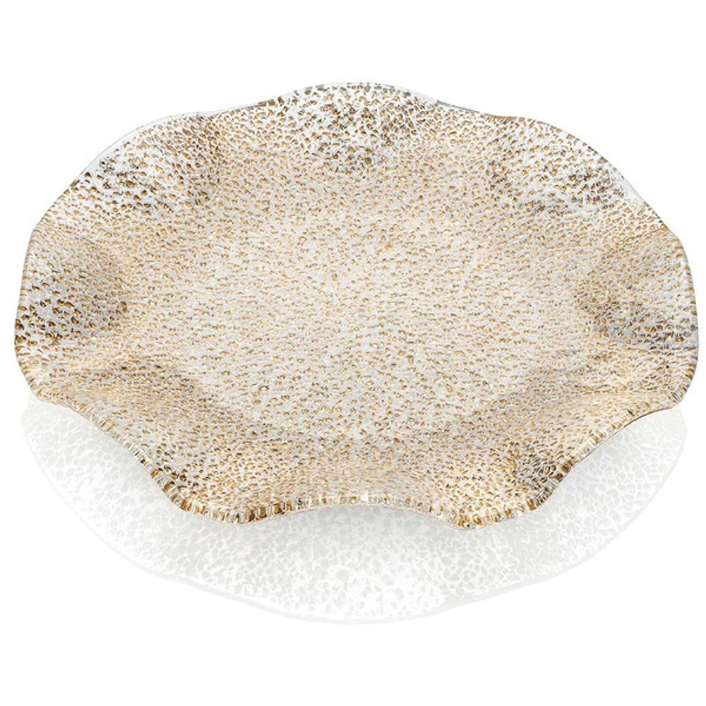 Блюдо для центра стола IVV Экстра 41см золотистое