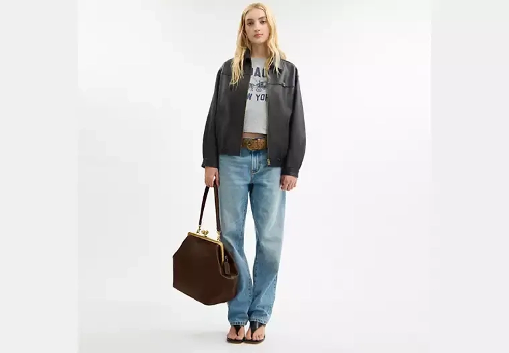 COACH Сумка Kisslock, темно-коричневый