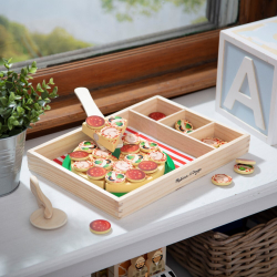 Melissa & Doug - Деревянная PIZZA + 36 аксессуаров Набор для пиццерии 20155221