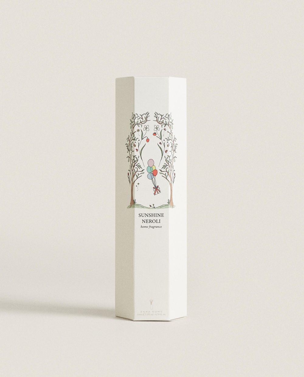 Zara Home Аромадиффузор Sunshine Neroli 200 мл, тростниковые палочки микадо, аромат цветочный, Розовый