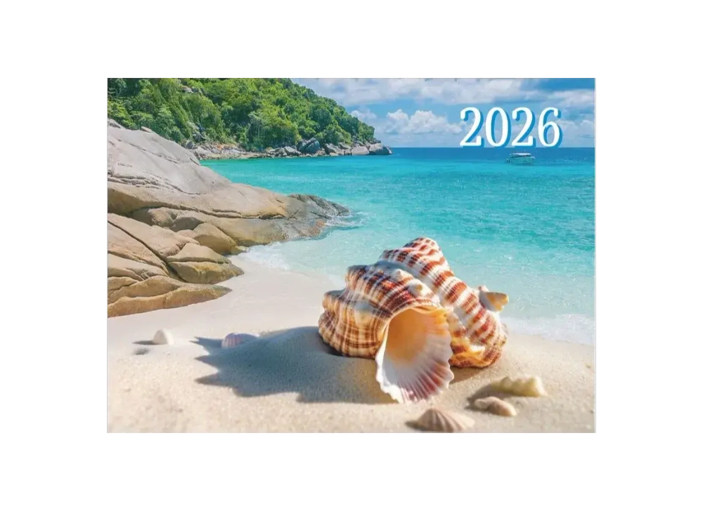 Календарь настен. 3-х блочный квартальный 2026 На берегу океана 92207