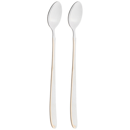 НАБОР ЛОЖЕК ДЛЯ КОКТЕЛЕЙ AGNESS, 2 ШТ, ДЛИНА 19.5 СМ. МАЛ. УП. = 40 ШТ