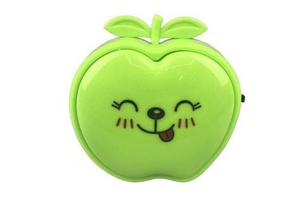 Светильник светодиодный NL-232 "Яблоко" 220В ночник с выкл. зел. Camelion 13807