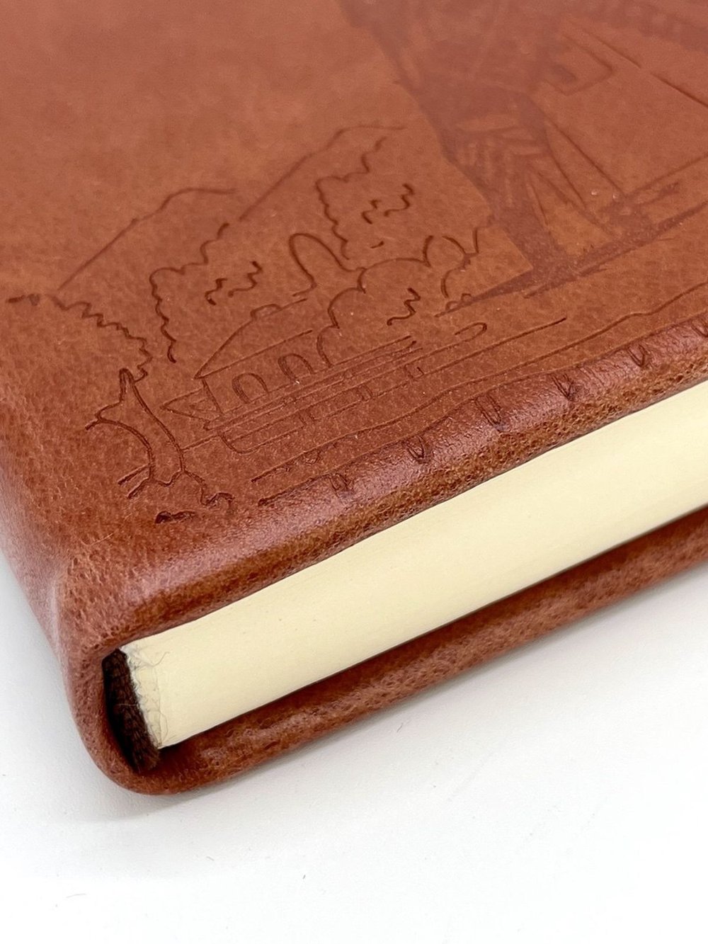 Блокнот 128 л А5 линейка мельница коричневый (7675-2)