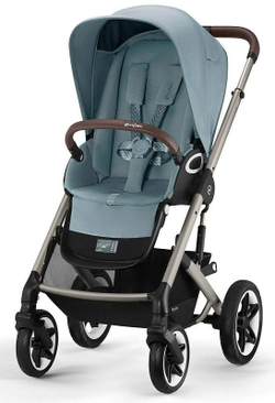 Коляска Cybex Talos S Lux TPE complete Cloud T Mirage Grey 3 в 1 Stormy Blue с дождевиками