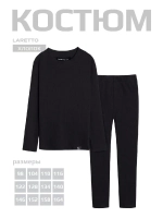 Черный костюм для девочки на осень