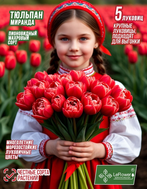 Тюльпан Луковица, Миранда 5 шт, крупный разбор 12+